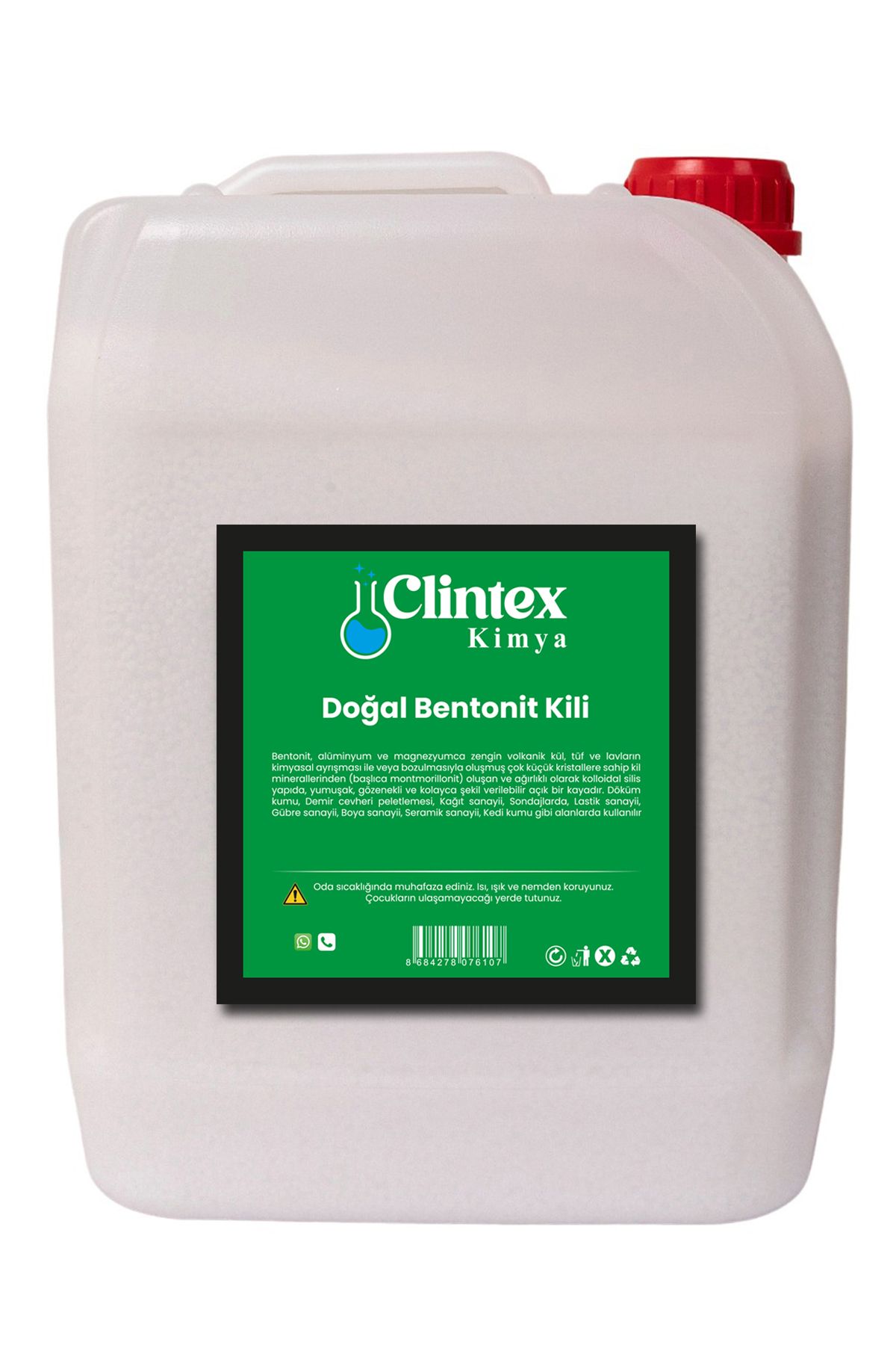 Clintex Kimya Doğal Bentonit Kil Toz 5 Kg