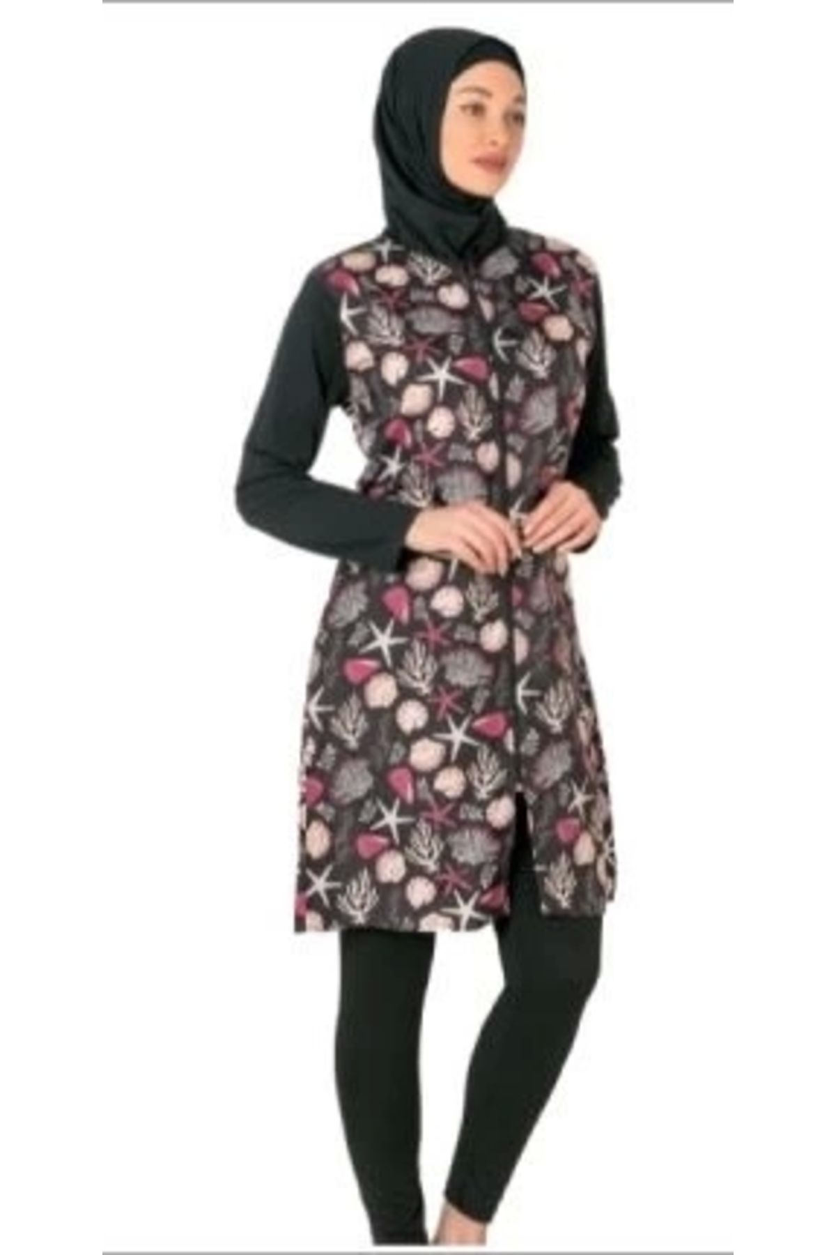 FTT SHOPPING MARKET Fantasy 3445 Desenli Tesettür Mayo