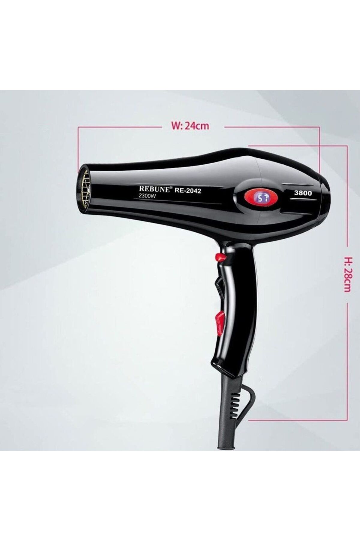 مجفف الشعر الإلكتروني RE-2042- أسود