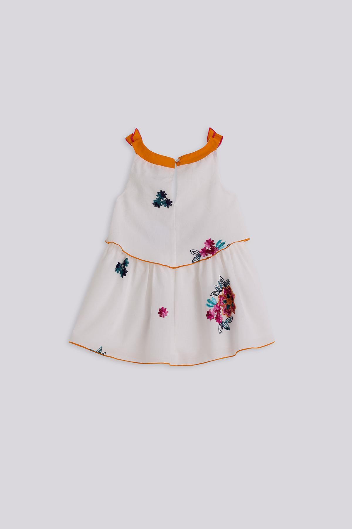 Lia Lea-Bg Store فستان أبيض للفتيات الصغيرات 3