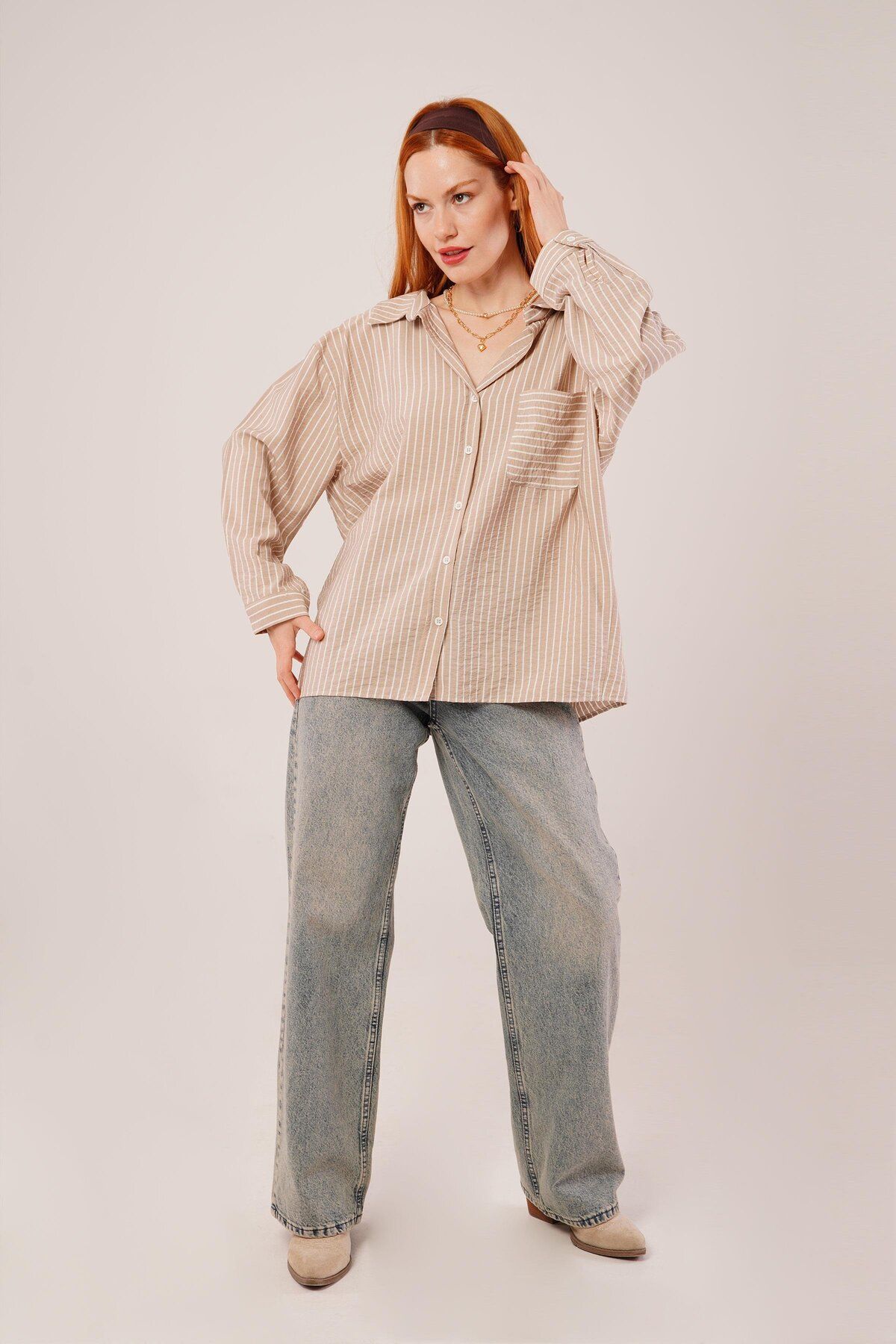 Miracle Omni-Camel Shirt with Stripe Detail and Pockets 2