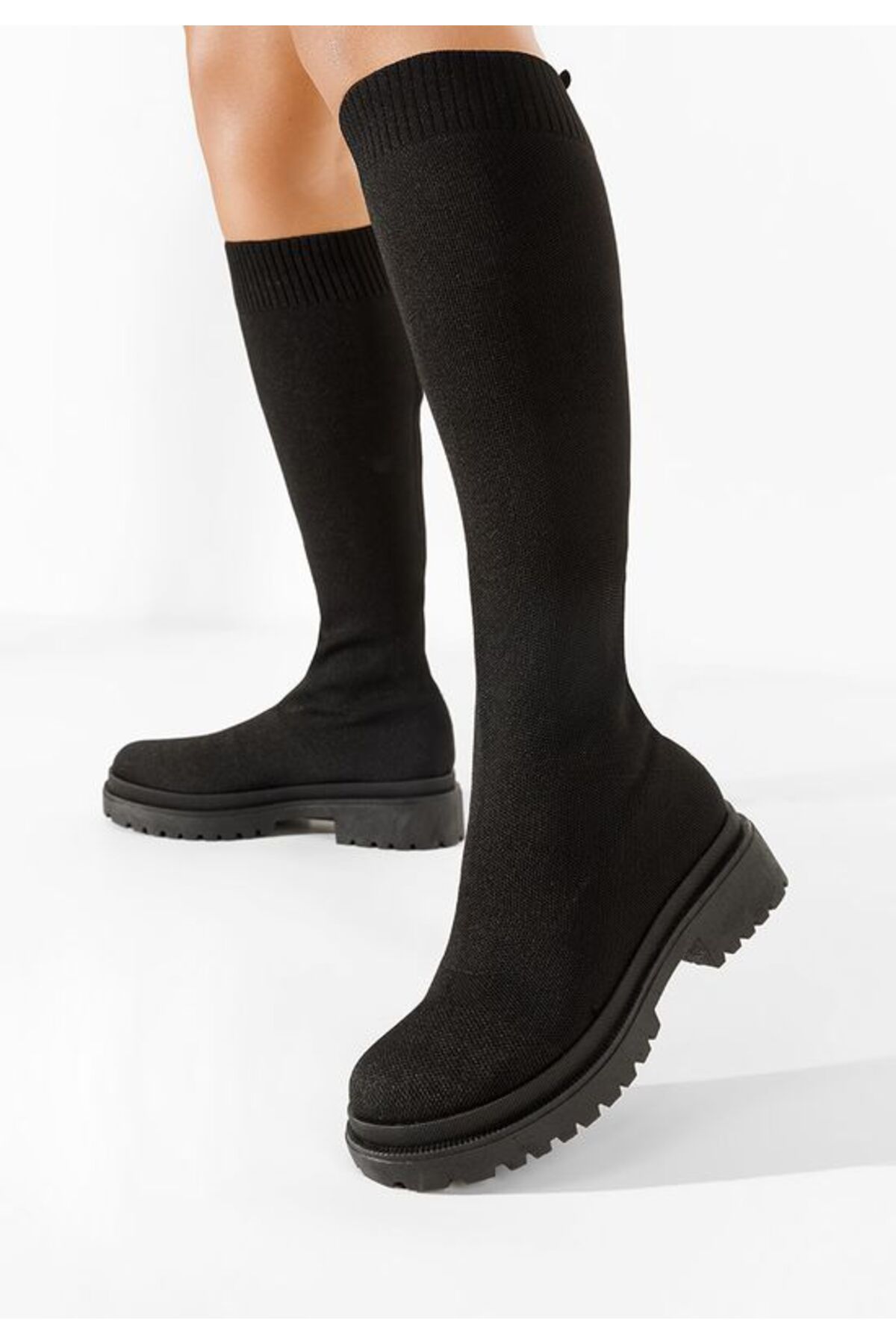 B T Shoes Cizme Dama Fara Toc Olvera Negre Femeie - 39
