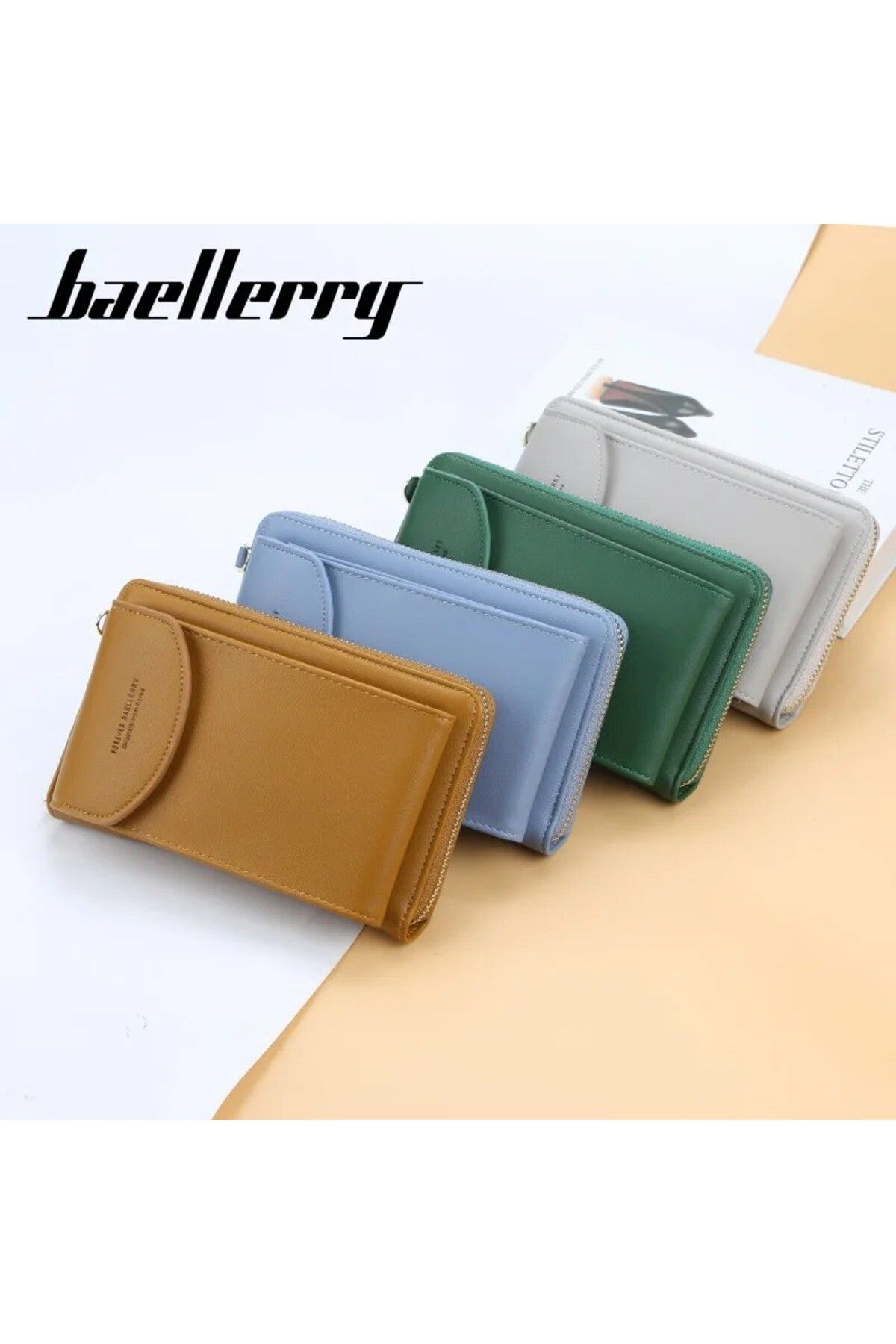 کیف پول زنانه و تلفن نگهدارنده کارت با ظرفیت بزرگ دستی آویزان baellerry