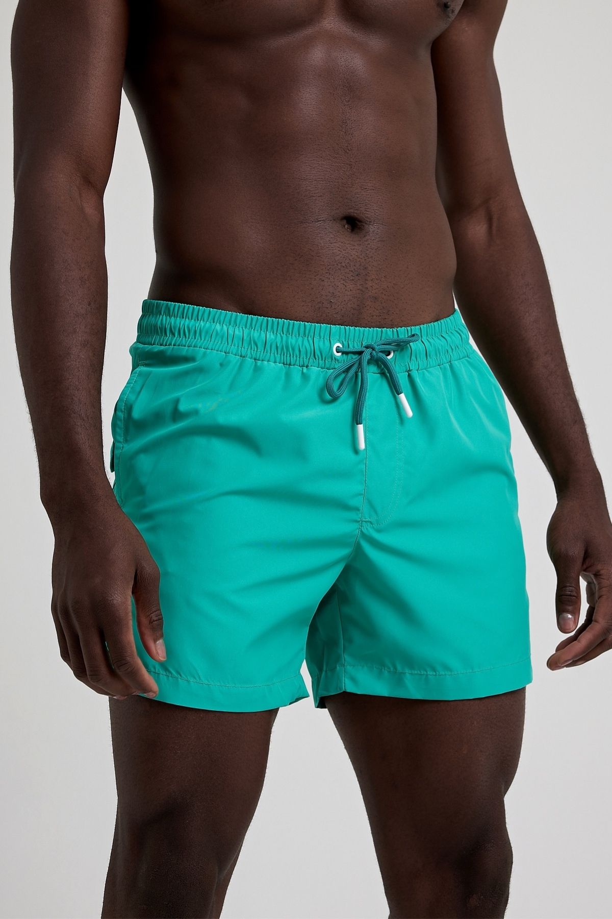 MADZEYMODA-Premium Men's Lined Mint Green Swim Shorts Ls-95093 5