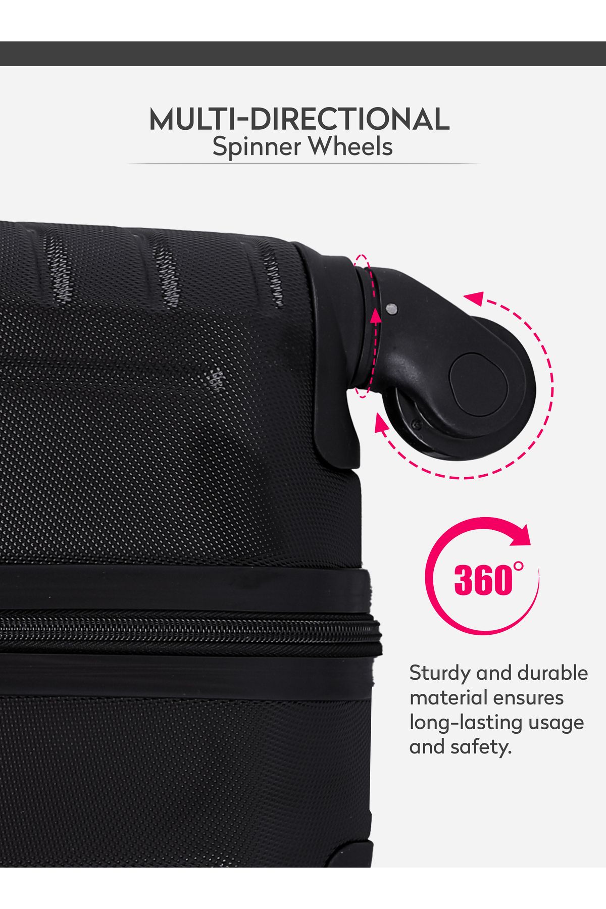 PARAJOHN-Spiral 28-Inch (Large) ABS Hard Case Checked-In Luggage Trolley Bag with 4 Spinner Wheels and Lock 3