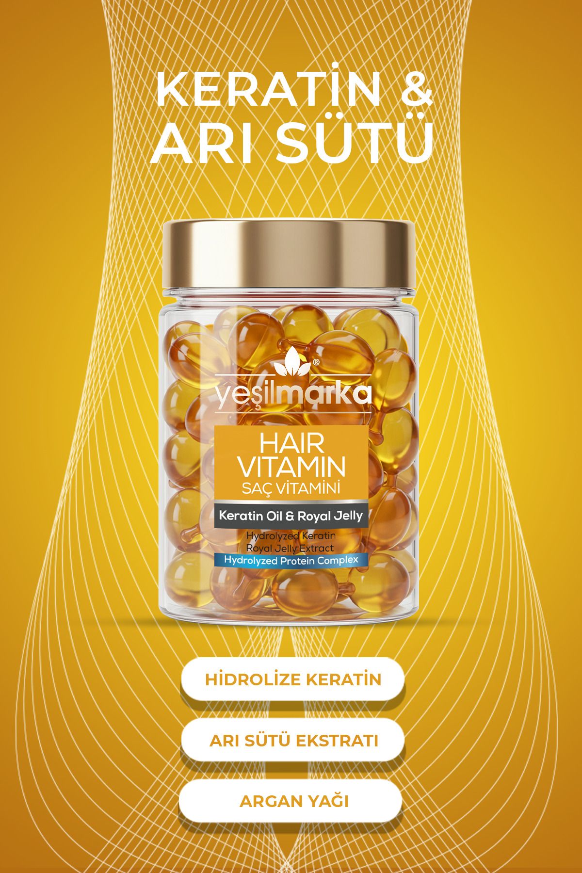 yeşilmarka-Hair Vitamin - Keratin Dying & Royal Jelly: Hair Repairing Treatment Oil - Vibrant & Bright Look 2