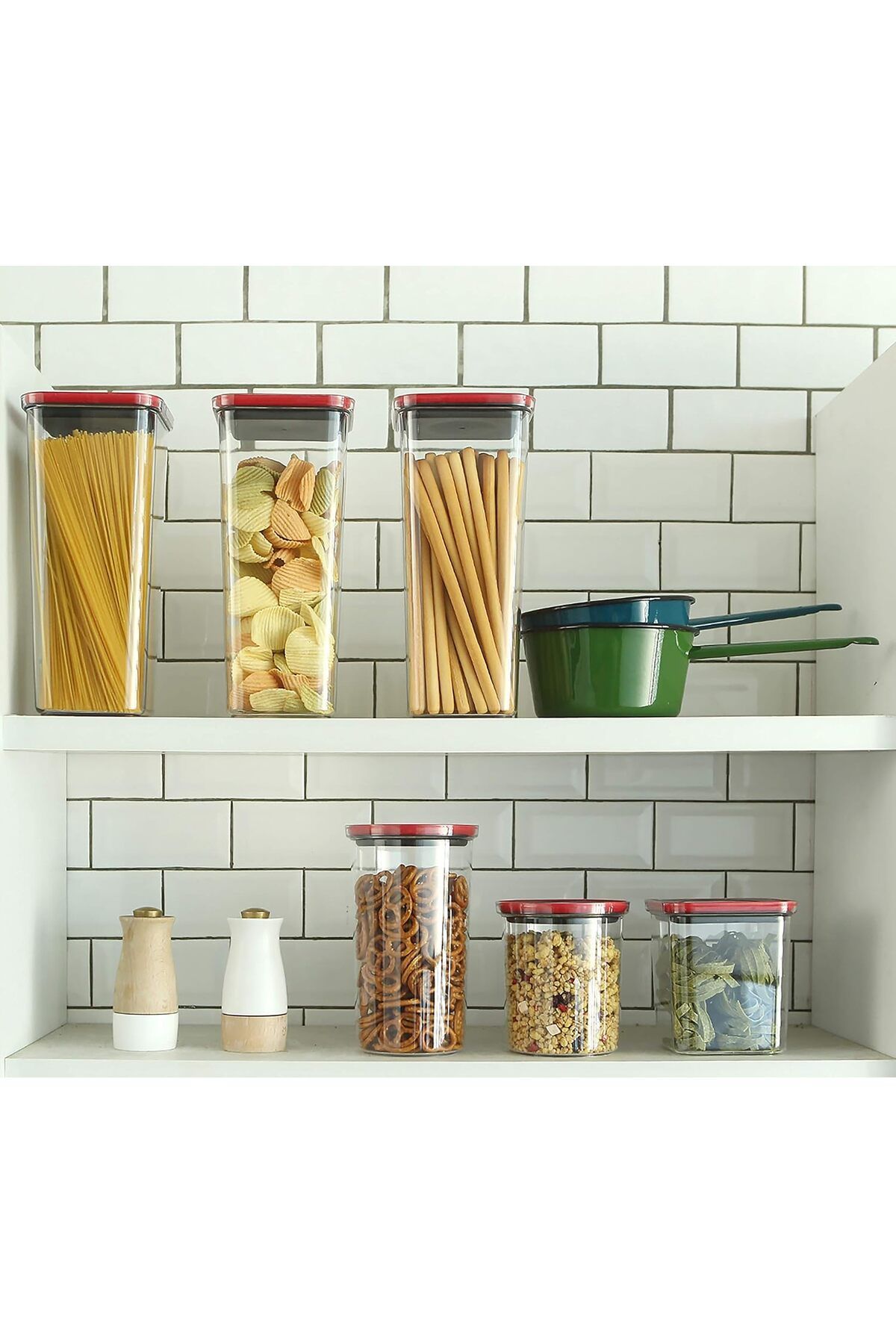 NEOFLAM-Airtight Smart Seal Food Storage Containers (Set of 3, 3.6L) | Clear, BPA-Free, Stackable. 7
