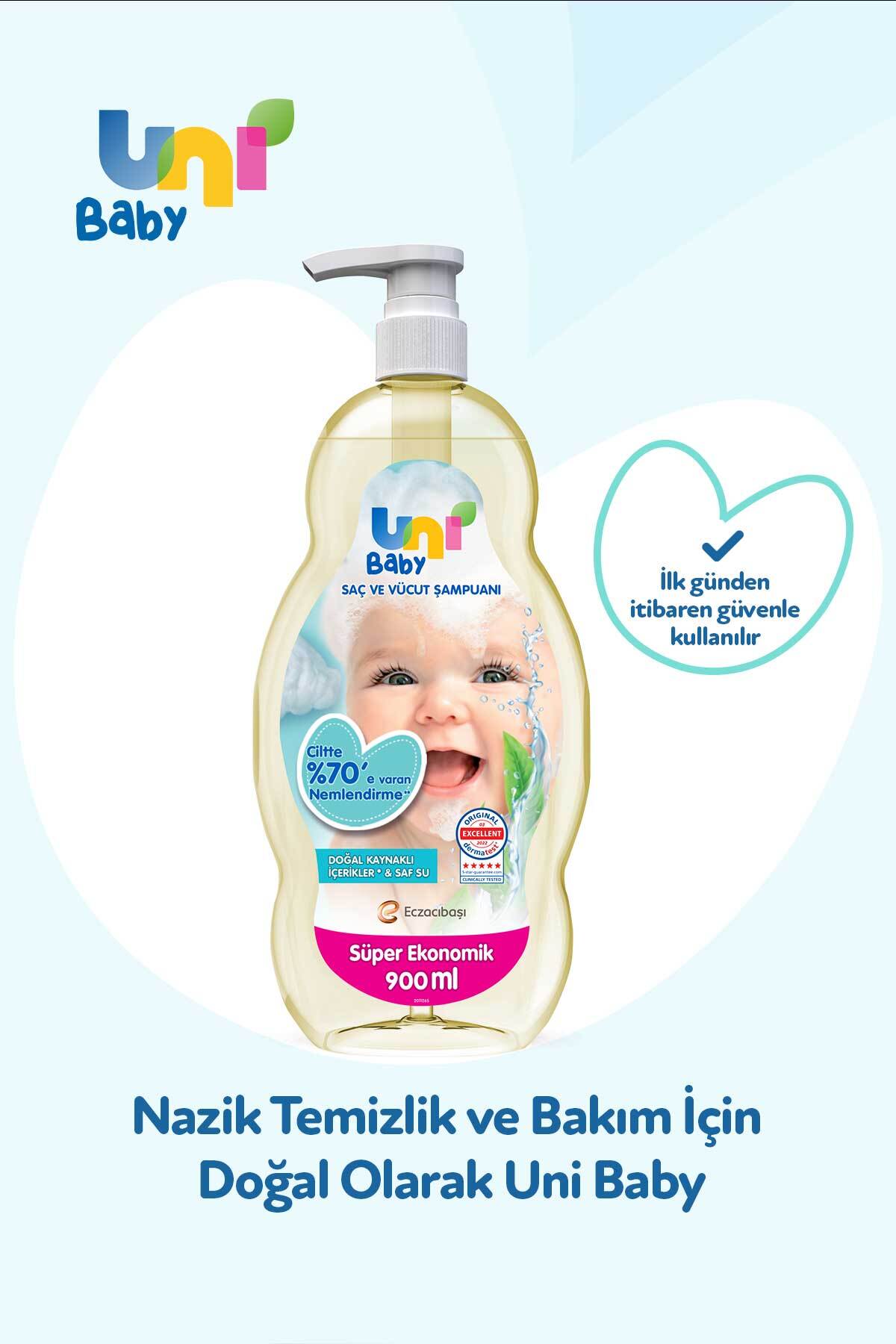 Uni Baby Bebek Bakım Seti ( Bebeksi Kokular Kolonya 3*150 ml Şampuan 3*900ml) fotoğrafı 3 (önizleme)