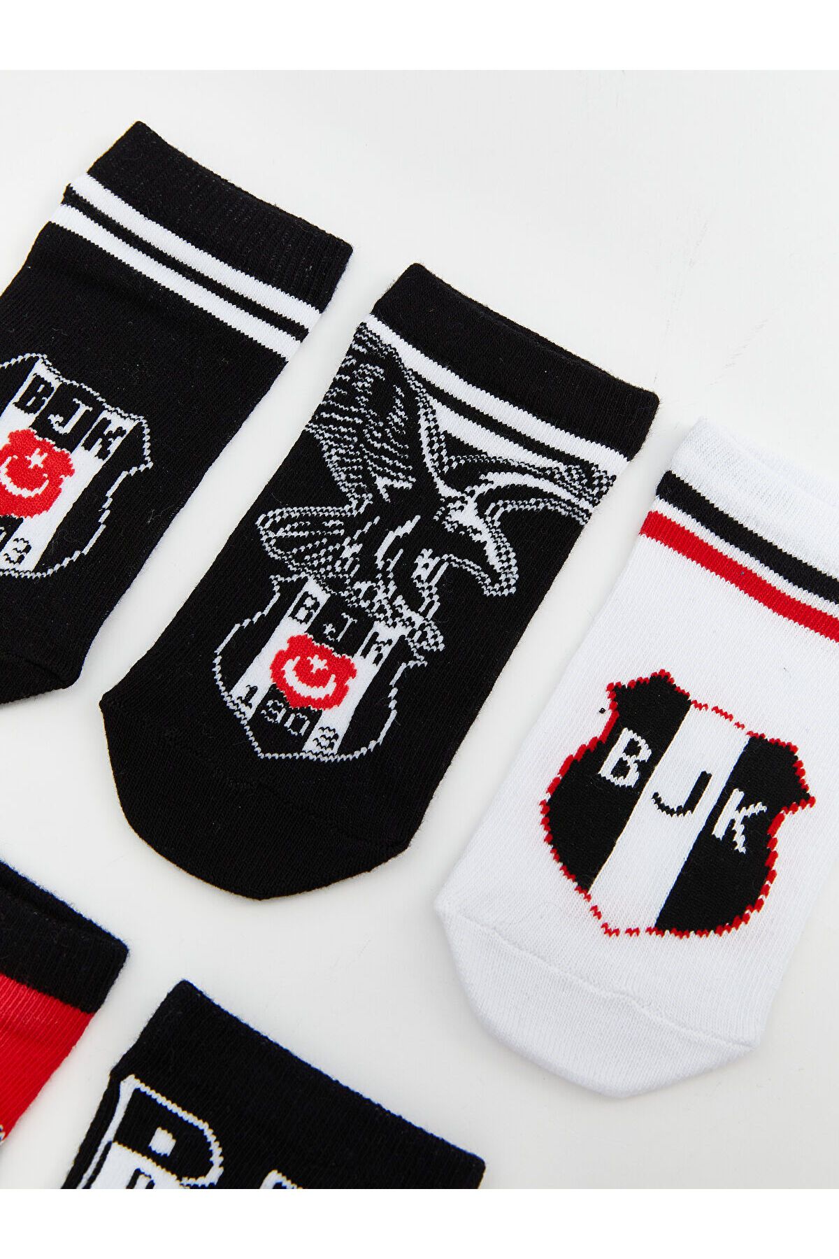 LC Waikiki-Șosete pentru băieți cu model Beşiktaş, pachet de 5 3