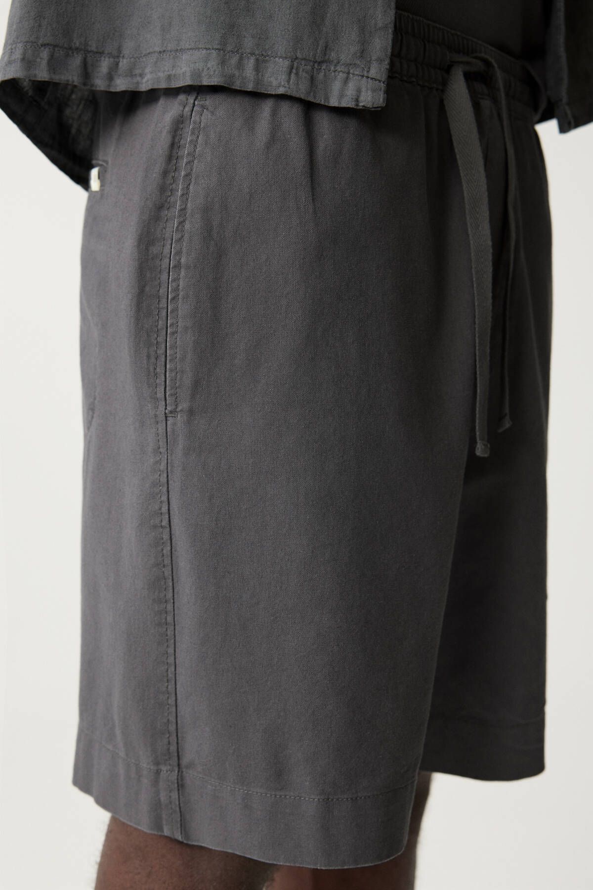 Pull & Bear-Linen blend jogger Bermuda shorts 6