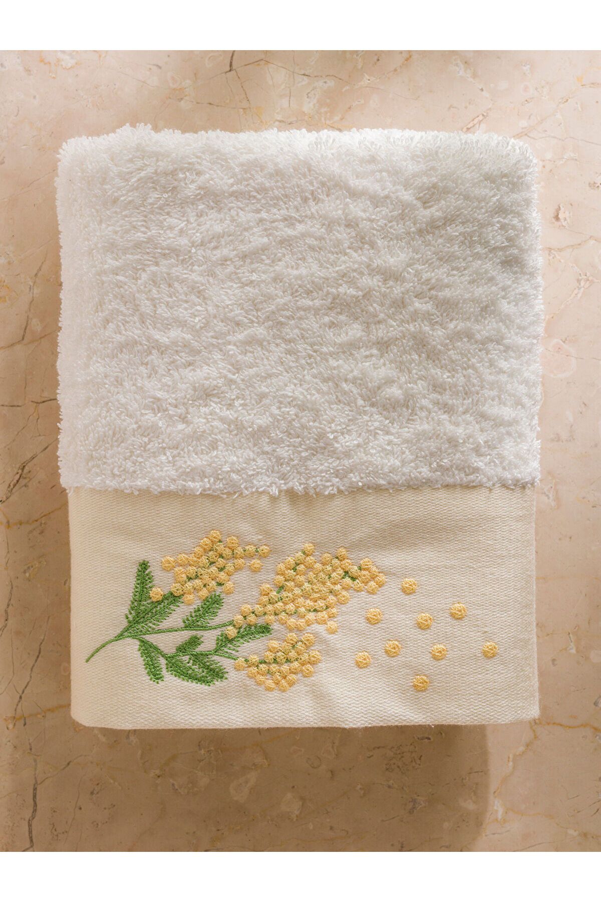 LC Waikiki-Flower Embroidered Face Towel 50x80 Cm 3