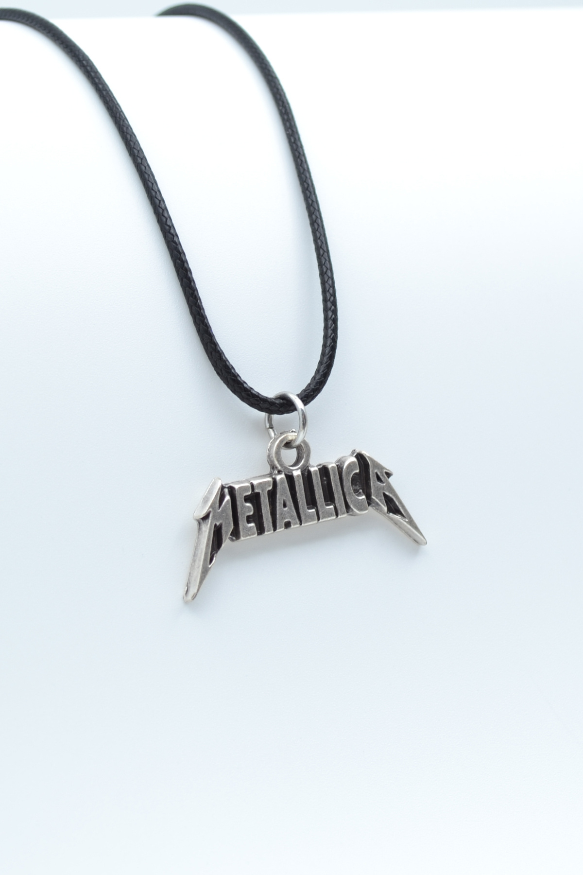 Metallica Silver Plated Leather Rope Necklace