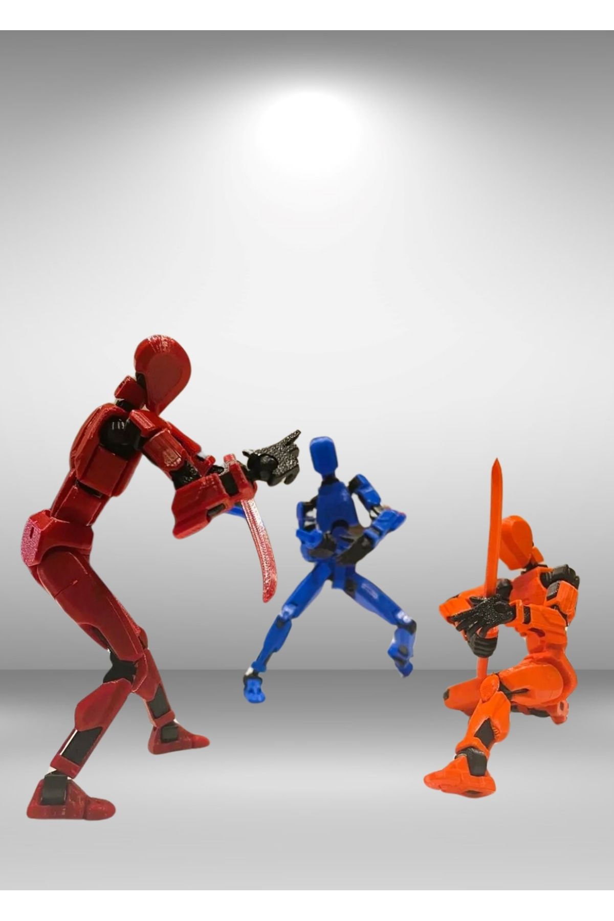 HobiHub-Movable Action Figure Red Black – T13 / Titan 13 Dummy, Including Katana 5