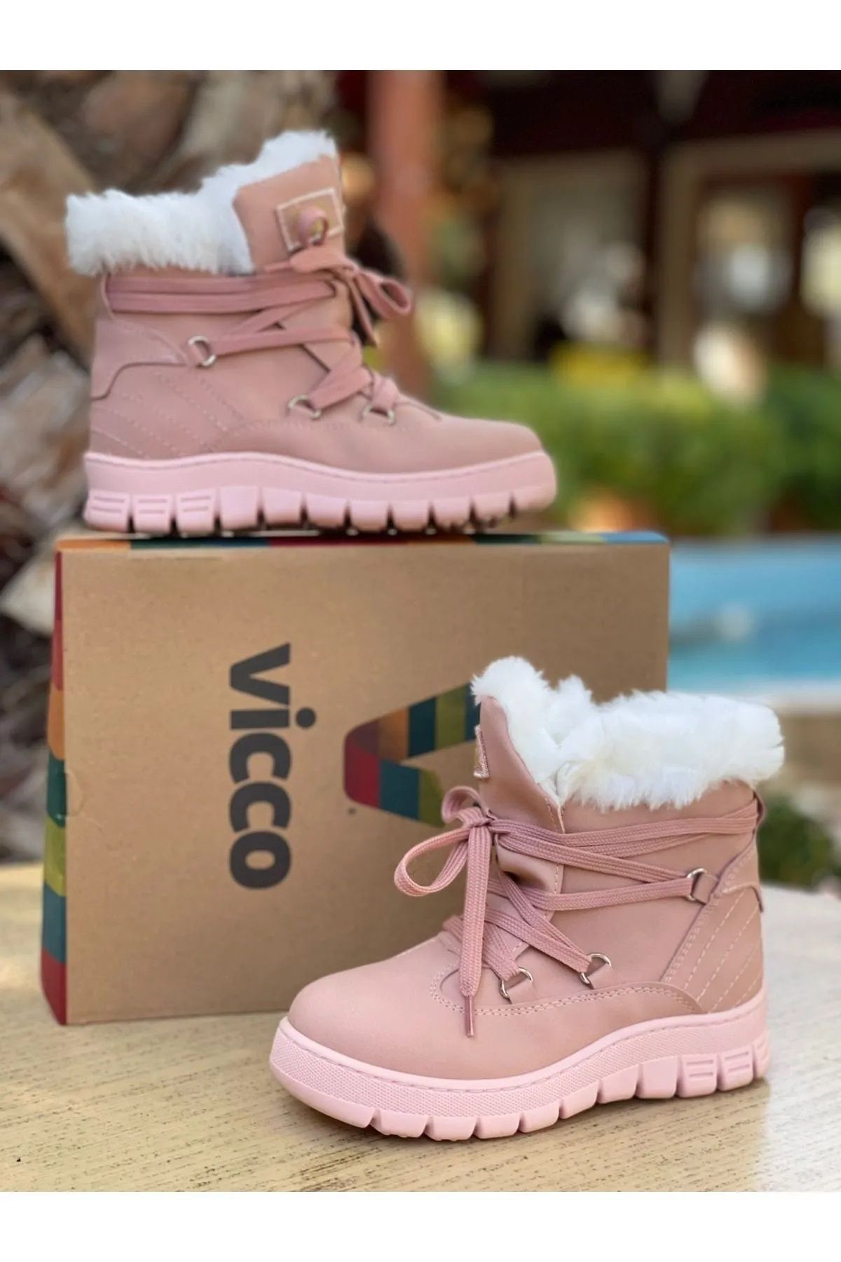 Vicco-Orthopedic Non-Slip Comfortable Warm Baby Girl Boots with Fur Inside -&-Bootie 1