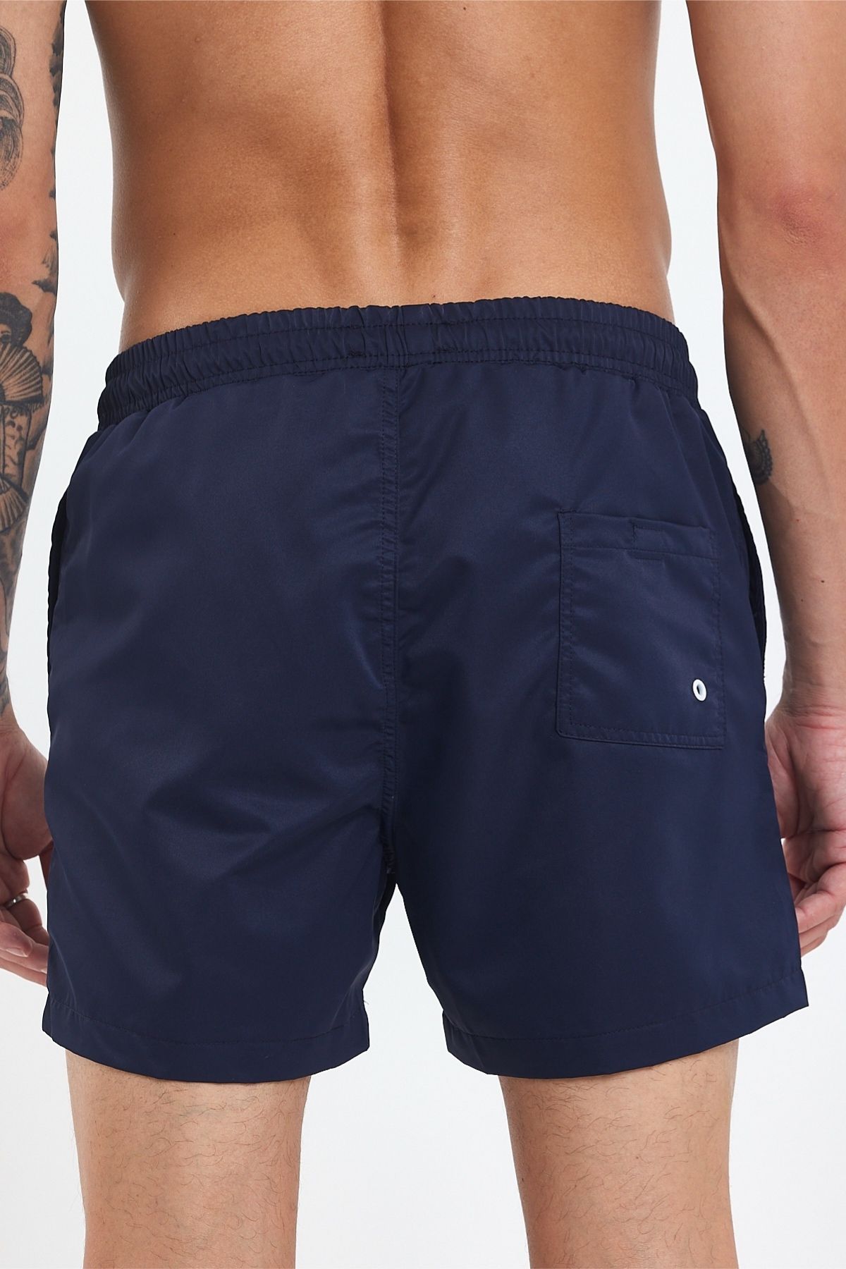 MADZEYMODA-Premium Men's Lined Navy Blue Swim Shorts Ls-95047 4