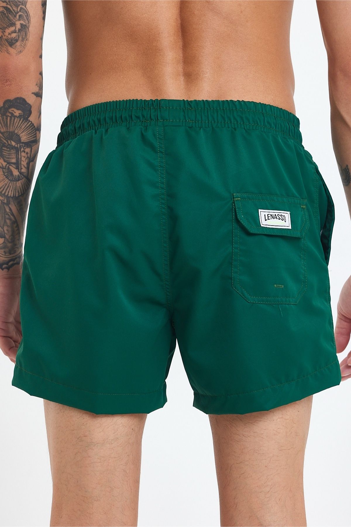 MADZEYMODA-Premium Men's Lined Emerald Swim Shorts Ls-95093 7