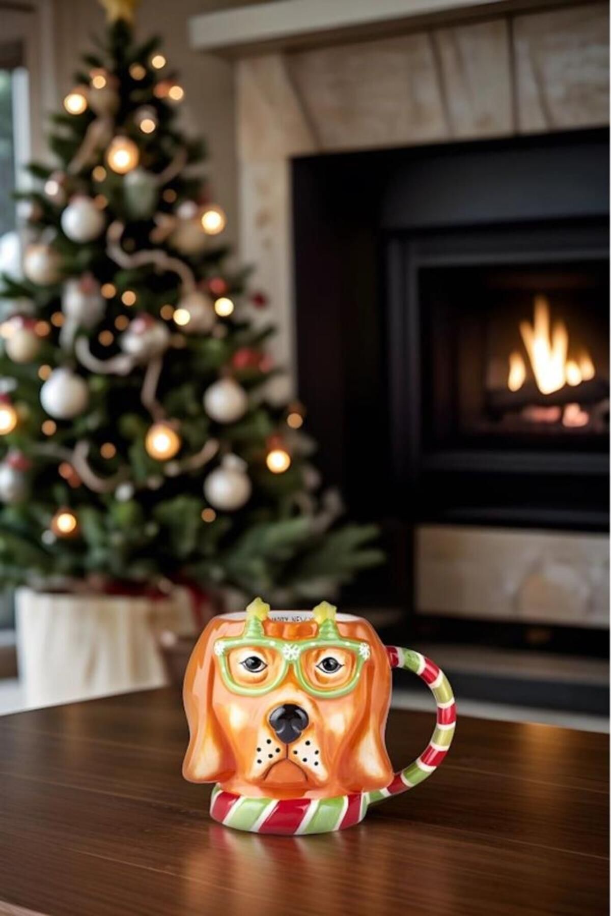 KUMİ New Year Yılbaşı Animal Dog Mug 490 ml