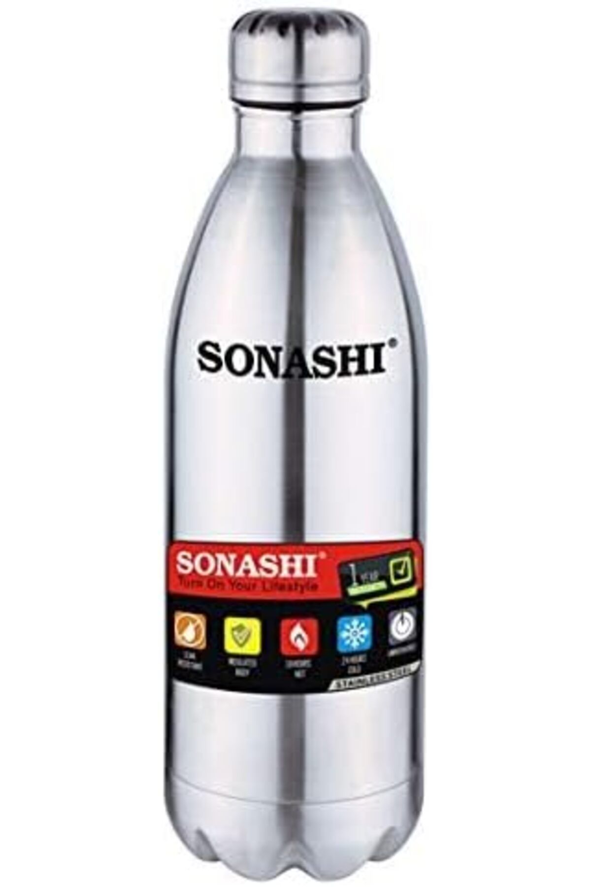 sonashi-1L BPA-Free, Double-Walled Vacuum Insulated Stainless Steel Sports Water Bottle (SVB-1002) 2