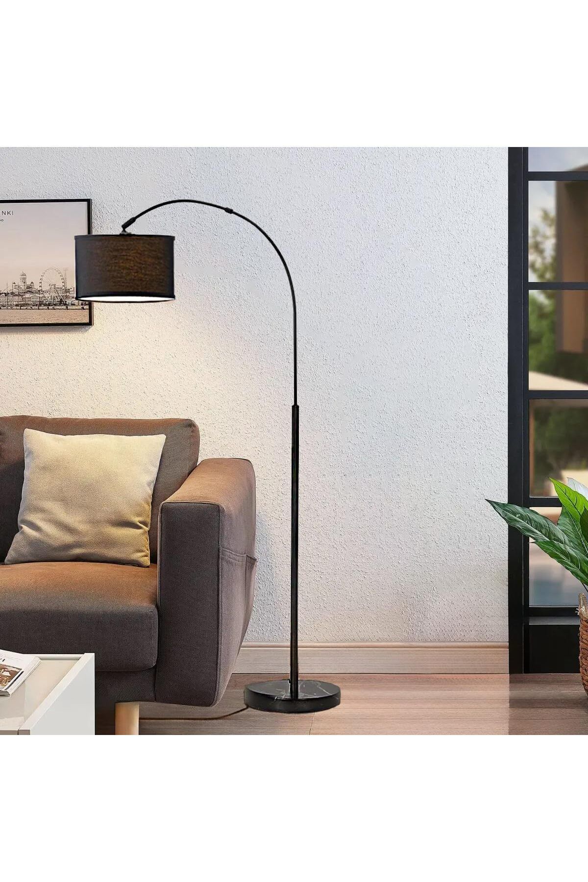 COOYA-Floor Lamp, Over Couch Reading Light, Standing Lamp for Living Room and Bedroom(Black) 4