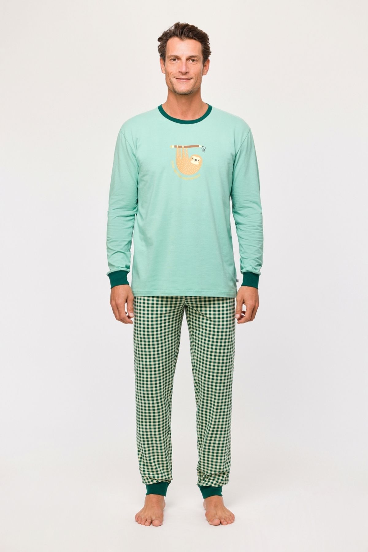 Woody-Men's Pajamas - Light Blue 730 Model 2