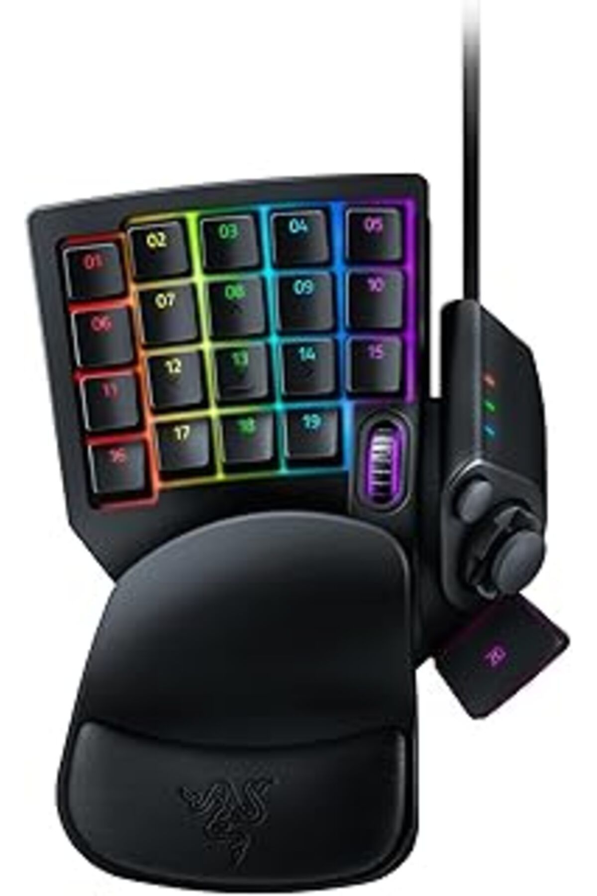 Qedii Tartarus V2 - Oyun Tuş Takımı Meka-Membran Tuşlu Oyun Kumandası (32 Programlanabilir Tuş, 8 Yönlü P