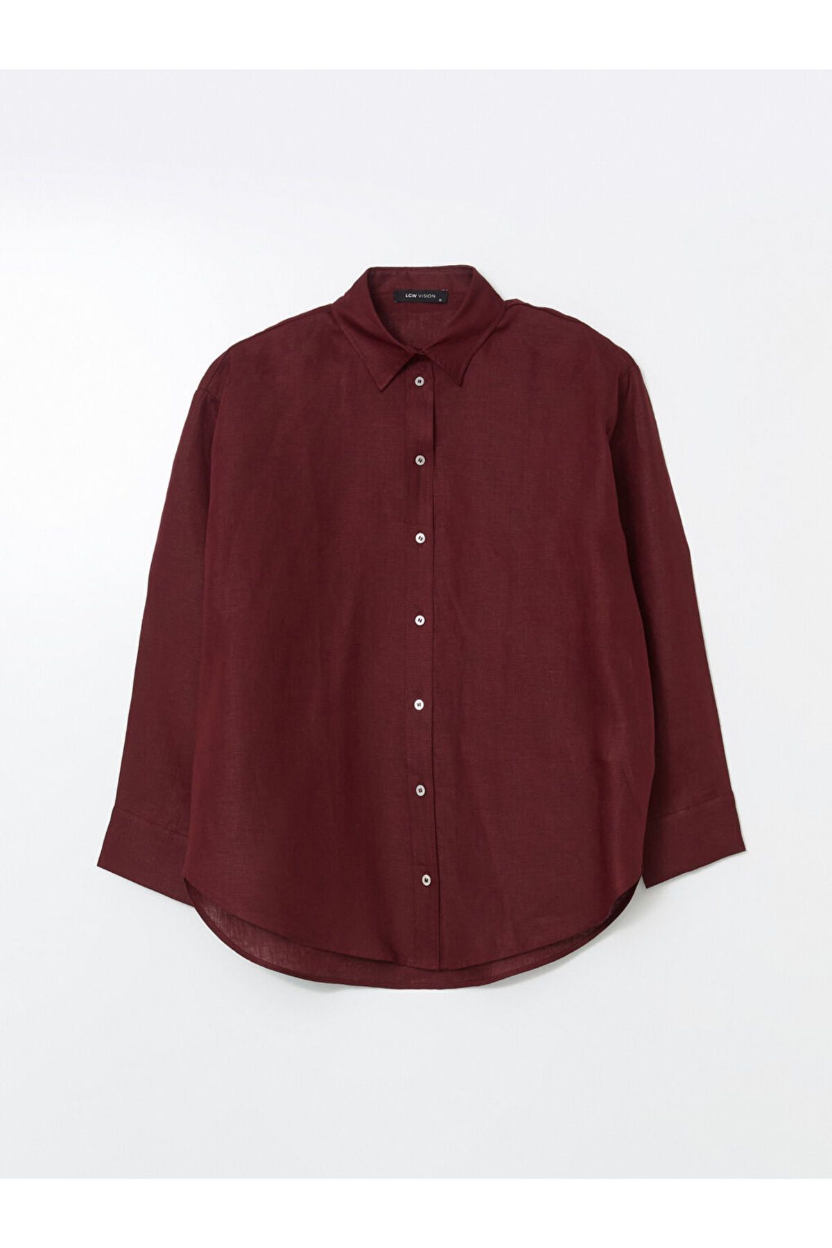 LC Waikiki Yeni Sezon Oversize Keten Kadin Gomlek - S5LK01Z8