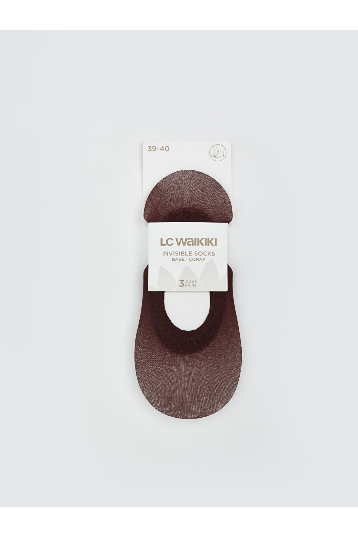 LC Waikiki Yeni Sezon Kadin Duz Babet Corap 3'lu - S5AK13Z8
