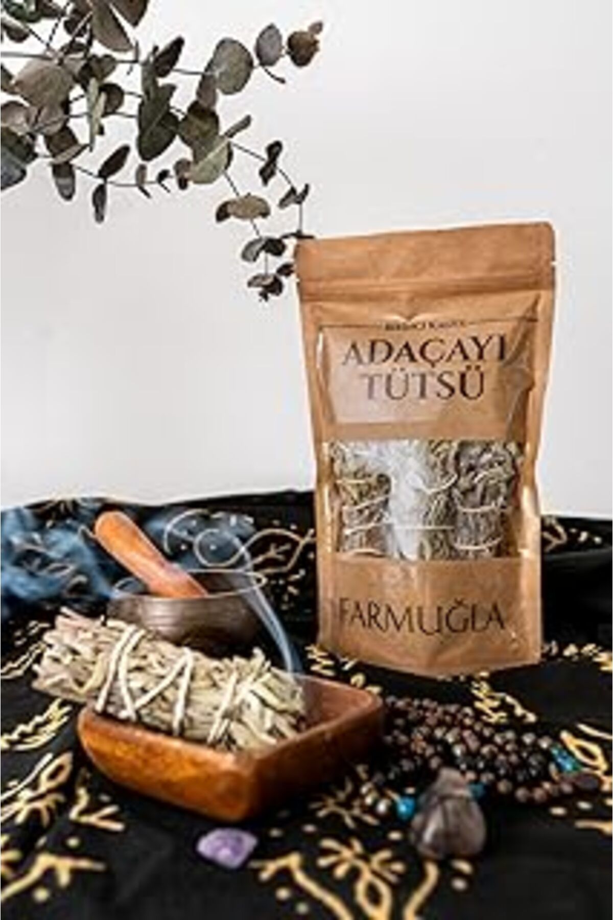 Mu Art Farmuğla 4'Lü Doğal Kurutulmuş Adaçayı Tütsü Çubuğu Paketi - Pozitif Atmosfer Ve Rahatlama Için Saf