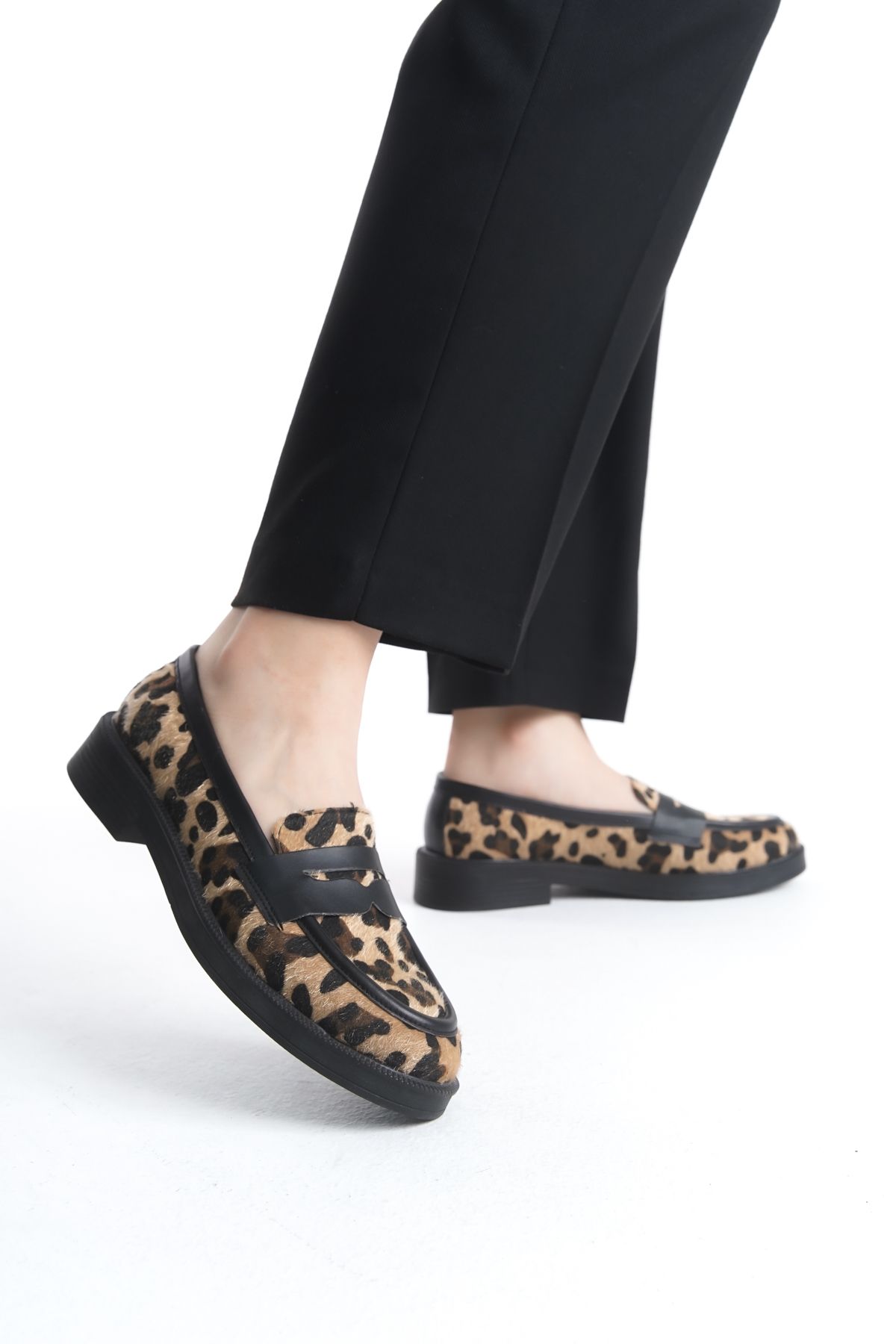 İDOL SHOES-Women's Leopard Print Loafer Shoes 2