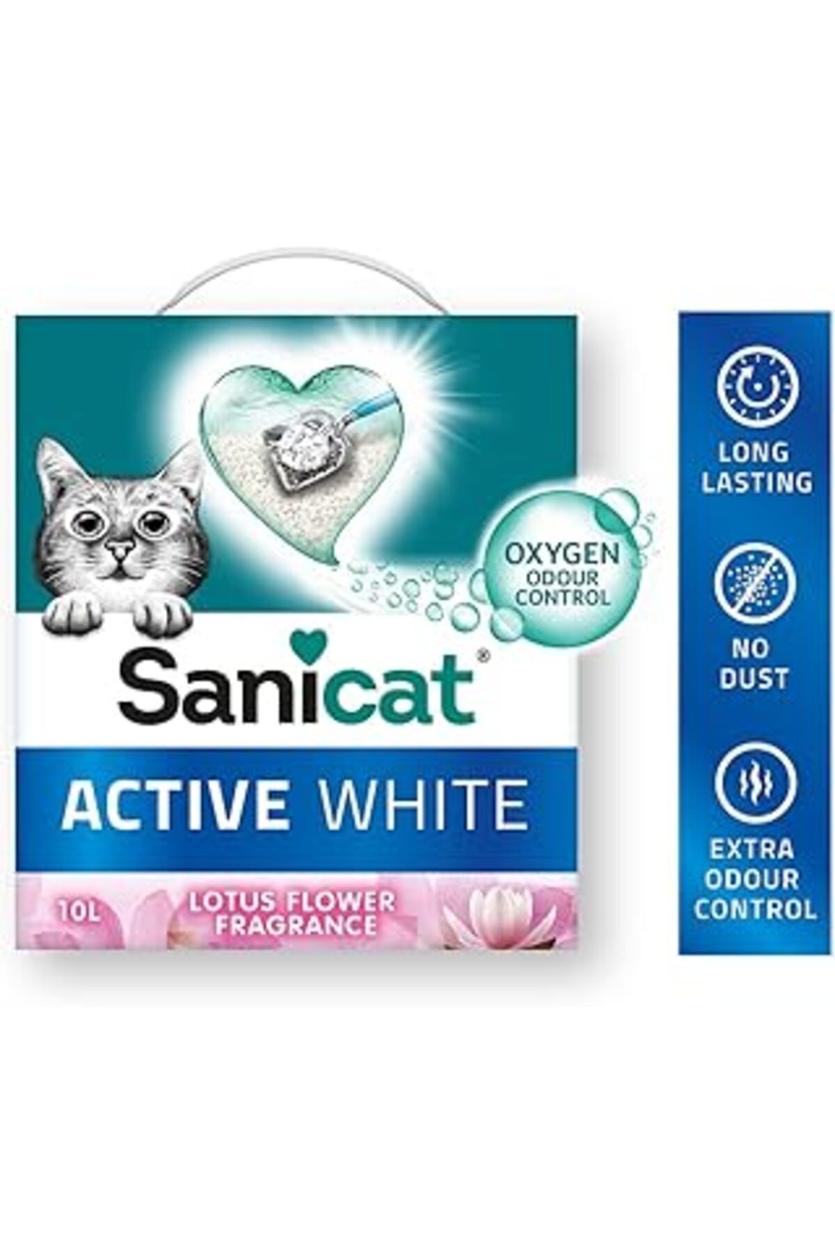 DENİZ Sani Active White Lotus Çiçeği Topaklanan Kumu 10L