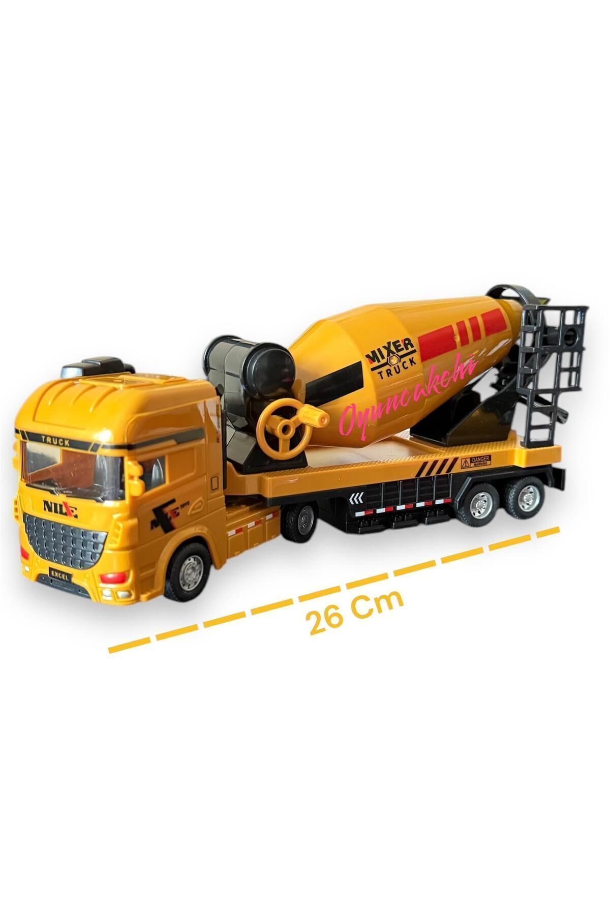 FEN TOYS beton mikseri kaliteli iş makinesi çocuk mühendisliği (Dönen Mikserli) Oyuncak