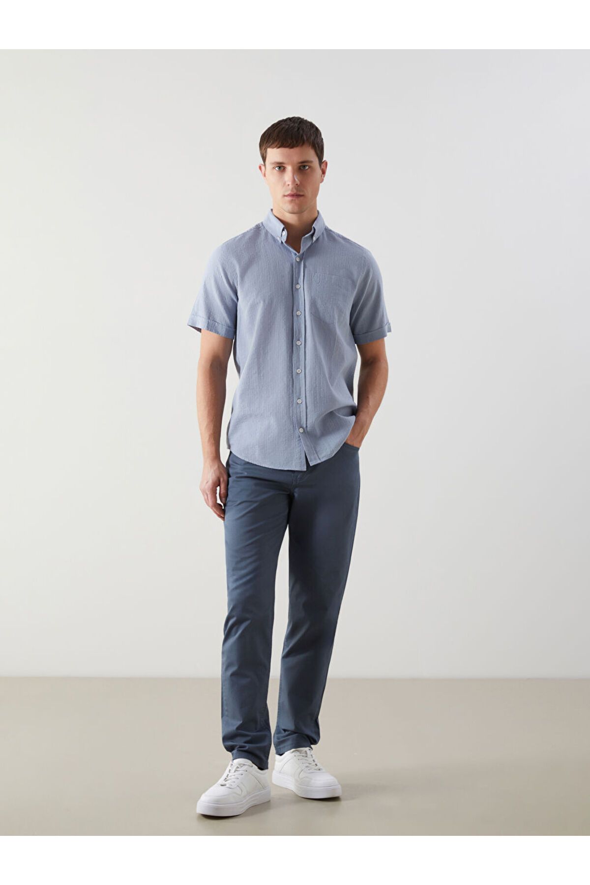 LC Waikiki Yeni Sezon Dar Kalip Gabardin Erkek Chino Pantolon - S5CV50Z8