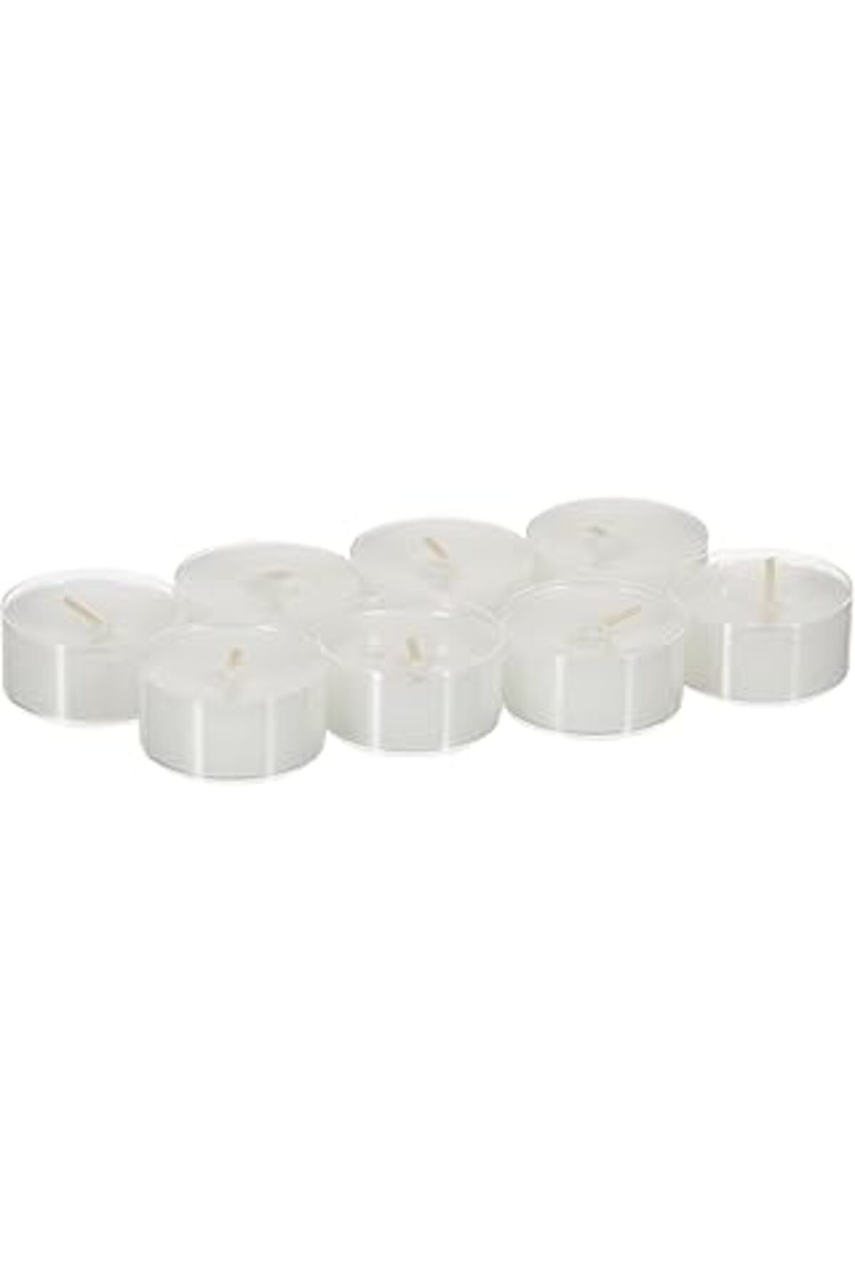 NETWORK ART Bella Maison Citrus Düz Parafin Balmumu Tealight Mum, Beyaz, 8 Adet 12Gr