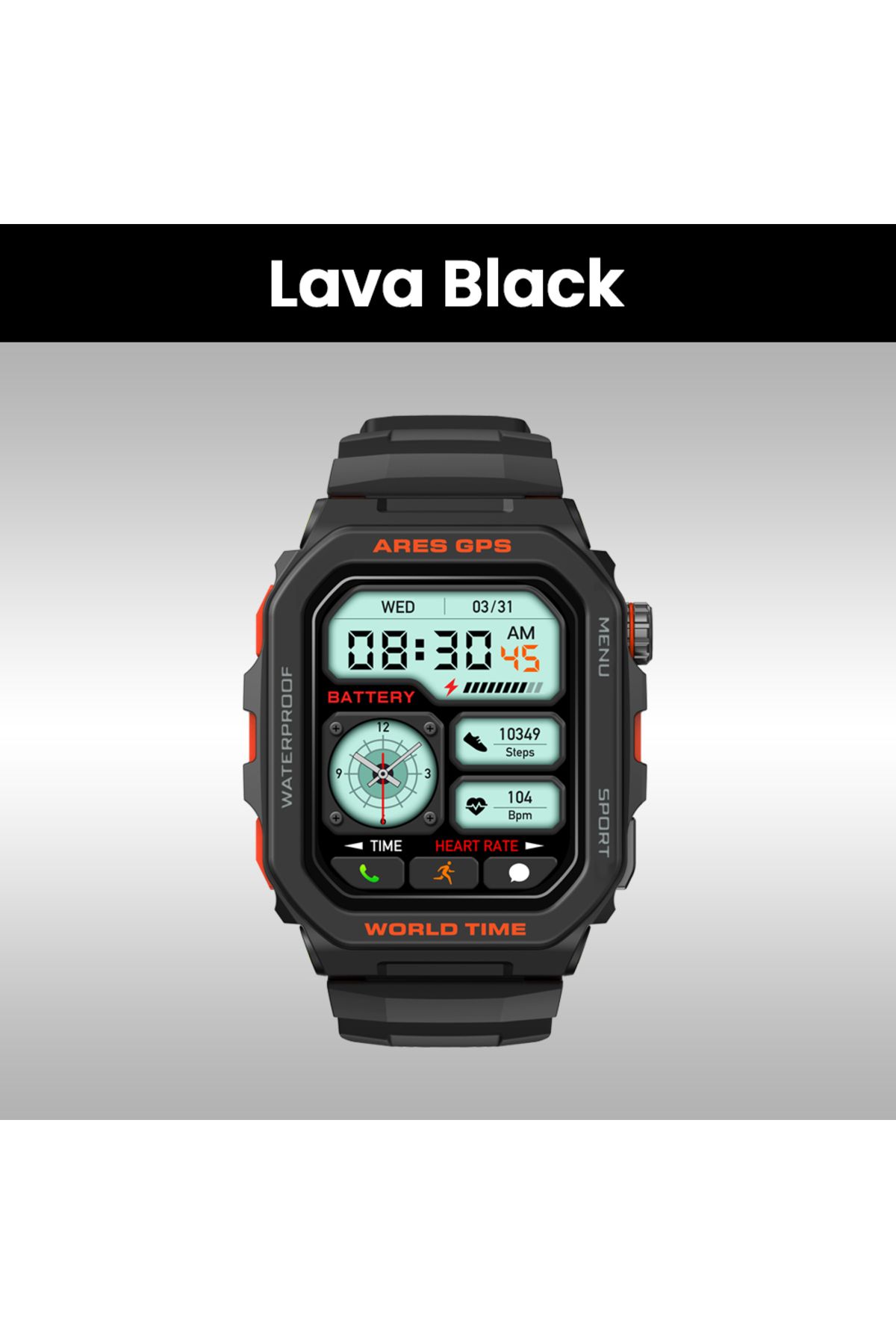 Zeblaze-ساعة Zeblaze Ares GPS الذكية الجديدة باللون الأسود من Lava مع نظام Alexa وGPS وبلوتوث للاتصال الهاتفي 1