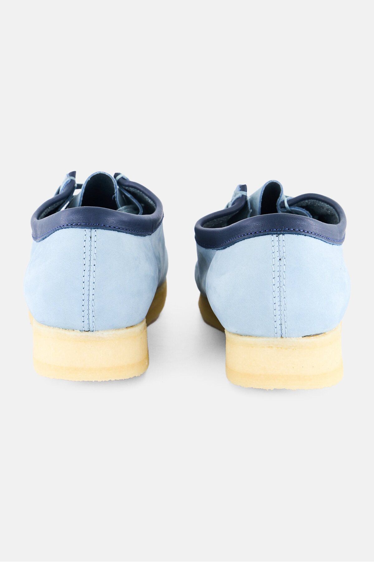 CLARKS-Men Standard Wallabee Lace Up Casual Shoes, Light Blue 4