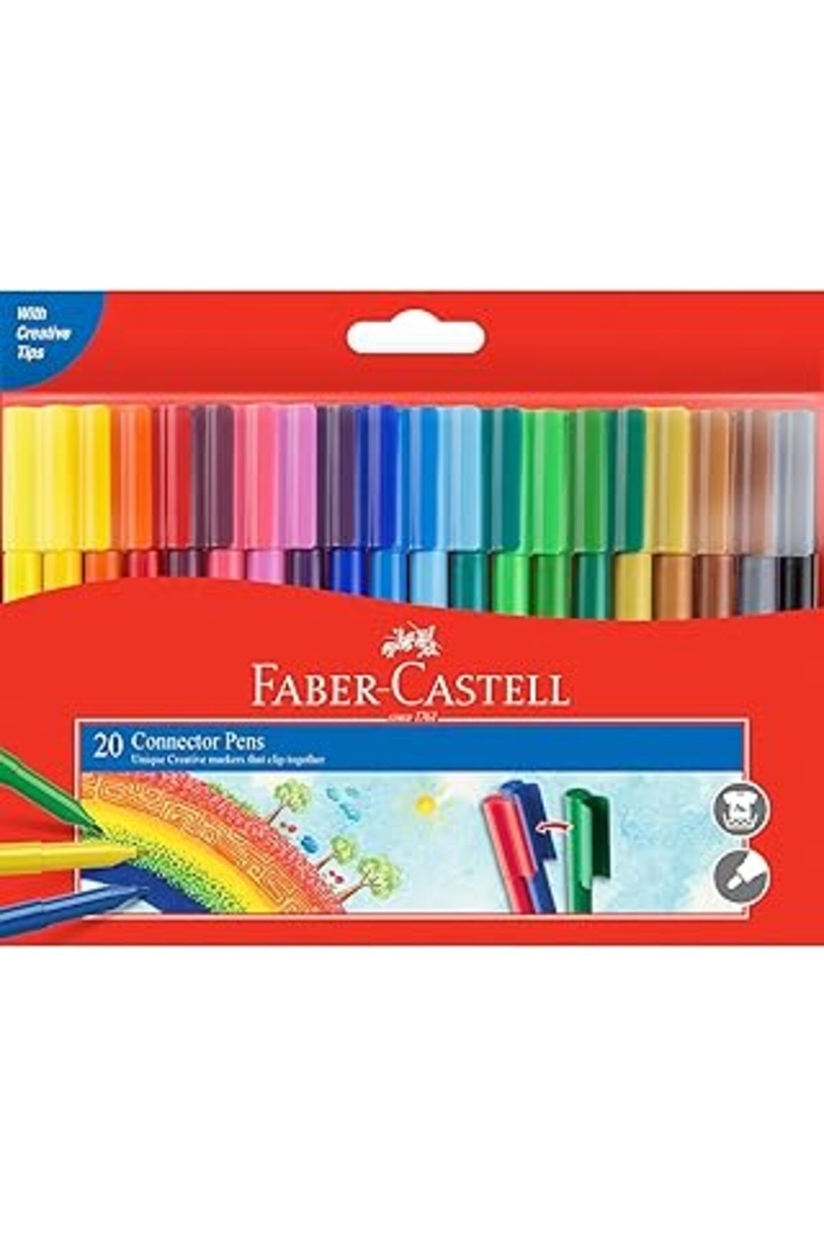 NETWORK ART Faber-Castell Eğlenceli Keçeli Kalem, 20 Renk