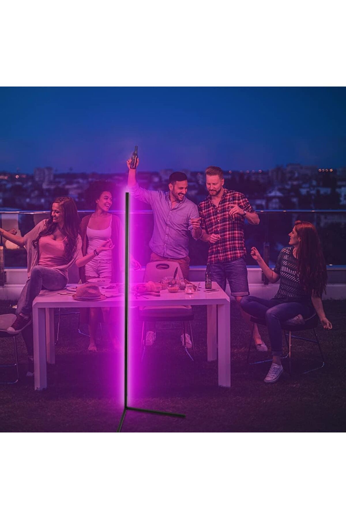 COOYA-RGB Corner Floor Lamp, with Remote Controller, for Living Room, Bed Room, Gaming Room 6