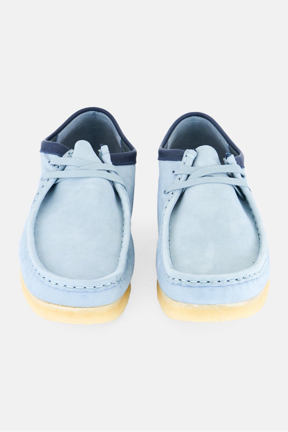 CLARKS-Men Standard Wallabee Lace Up Casual Shoes, Light Blue 3