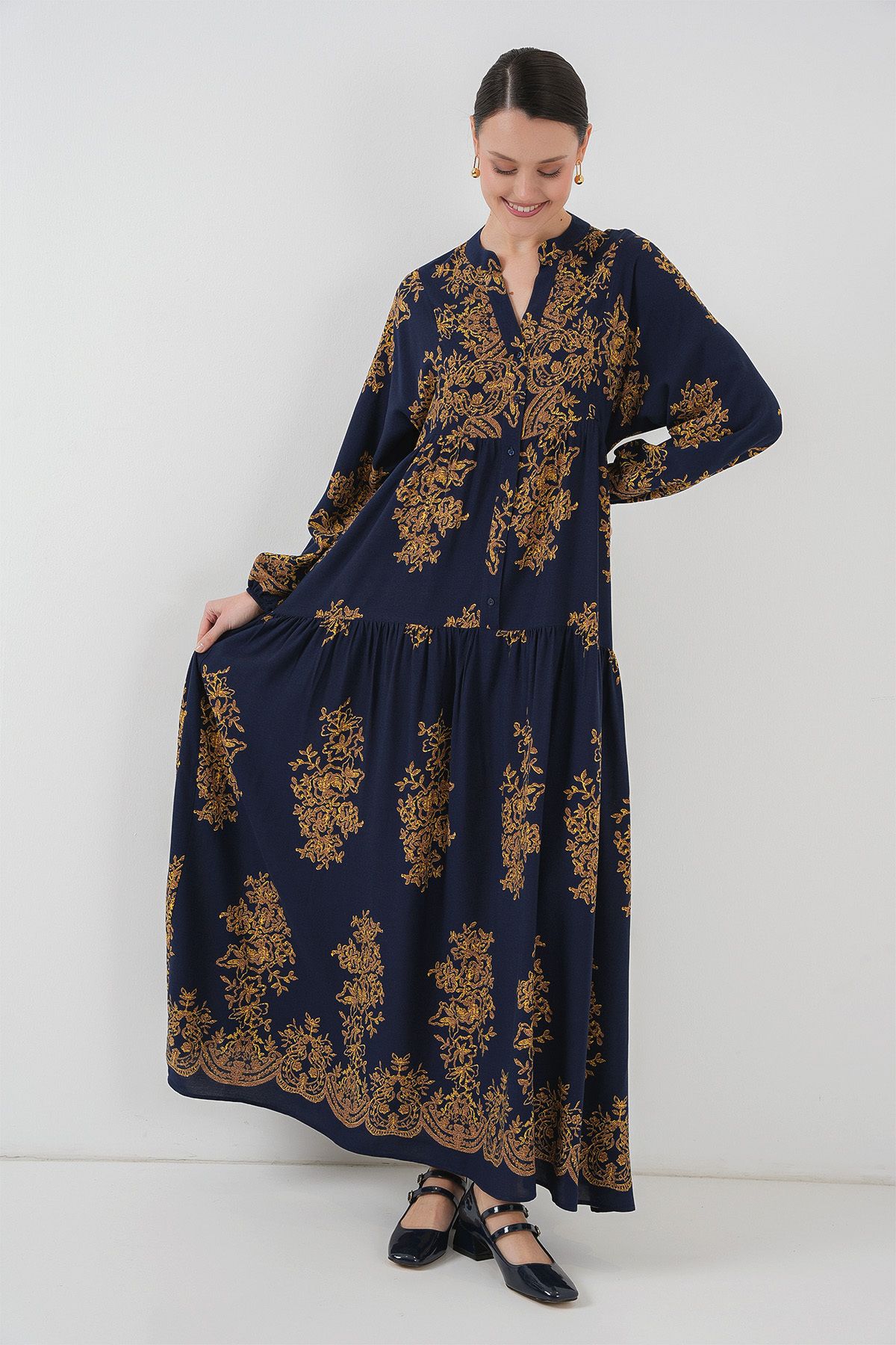 Bigdart-Y.Blue 2423 Model rochie cu model autentic 5