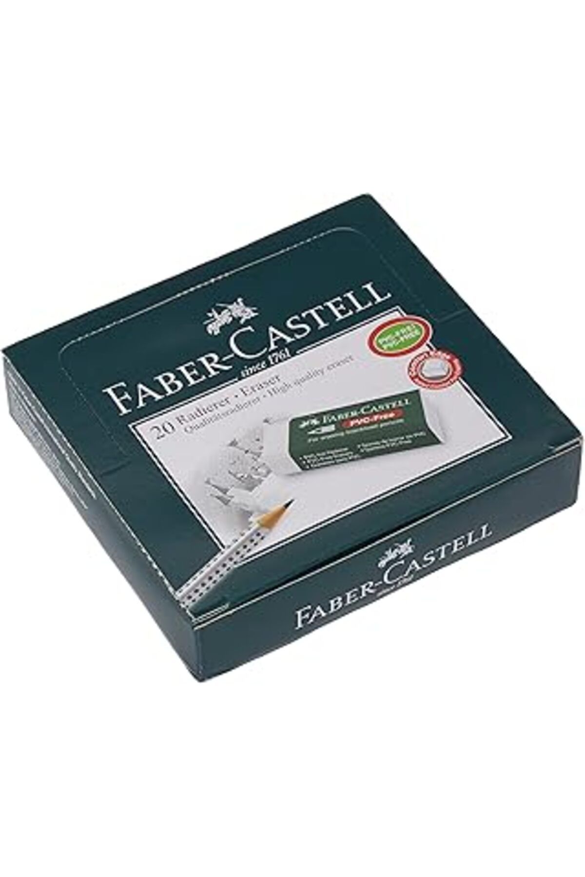 Mu Art Ahşap Faber-castell 7085/20 Beyaz Silgi 20'li