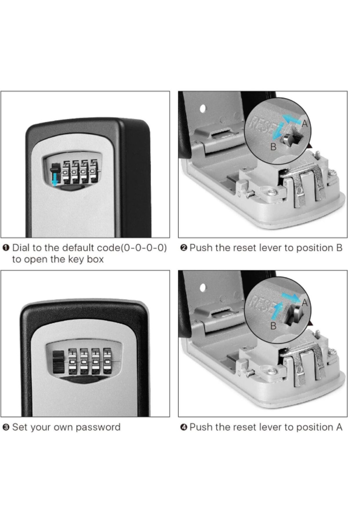 Tactix-Durable Solid Cast Iron 4-Digit Code Access Key Safe Box with Code 4