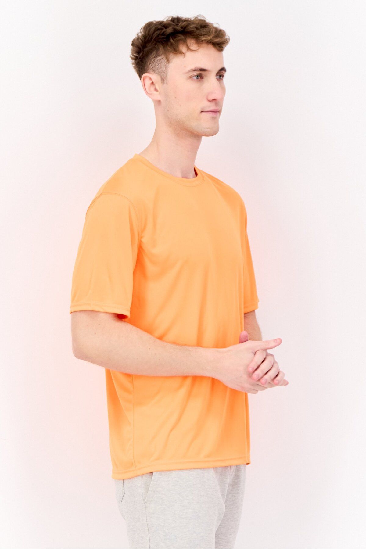 Champion-Men Sportswear Fit Short Sleeves Training T-Shirt, Orange 2