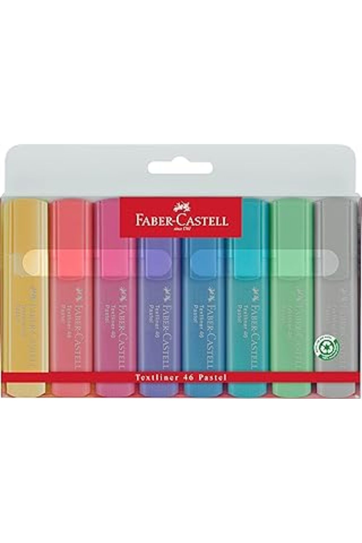 NETWORK ART Faber-Castell Fosforlu Kalem, Pastel Renkler, 4 Renk, 8'li
