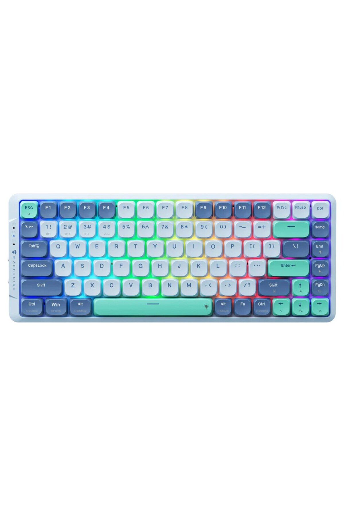 Choice-Red Axis Blue Machenike Air50 Low-profile Mechanical Keyboard Hot-swap 75% Layout Rgb Backlit Tri-mo 1
