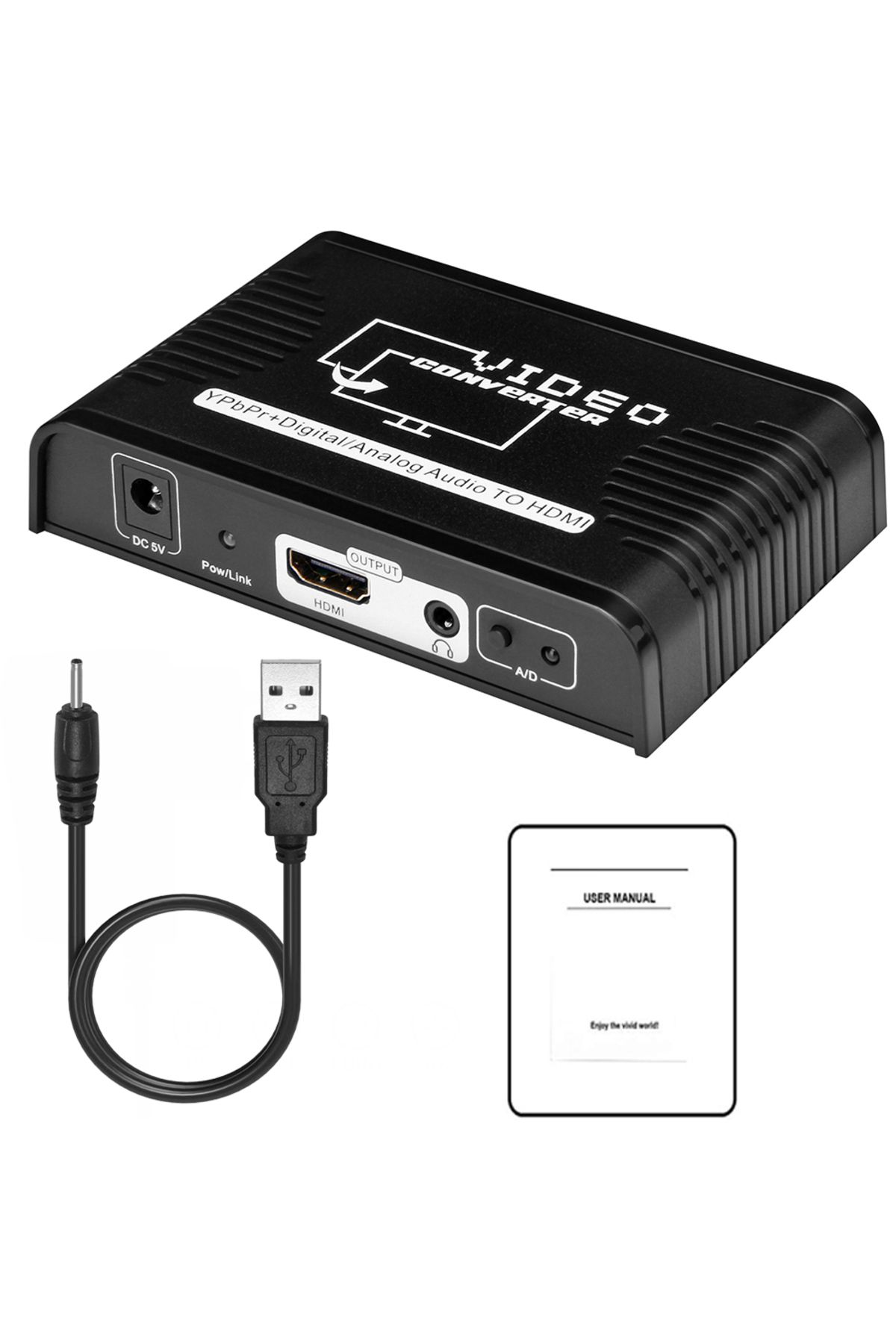 Choice-محول مكون إلى HDMI 5 RCA Ypbpr متوافق مع HDMI، محول مكون فيديو إلى HDMI متوافق 6