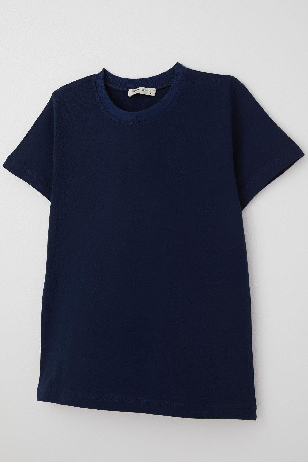 Breeze-Navy Blue Boy's T-Shirt 4-14 Years Basic 3