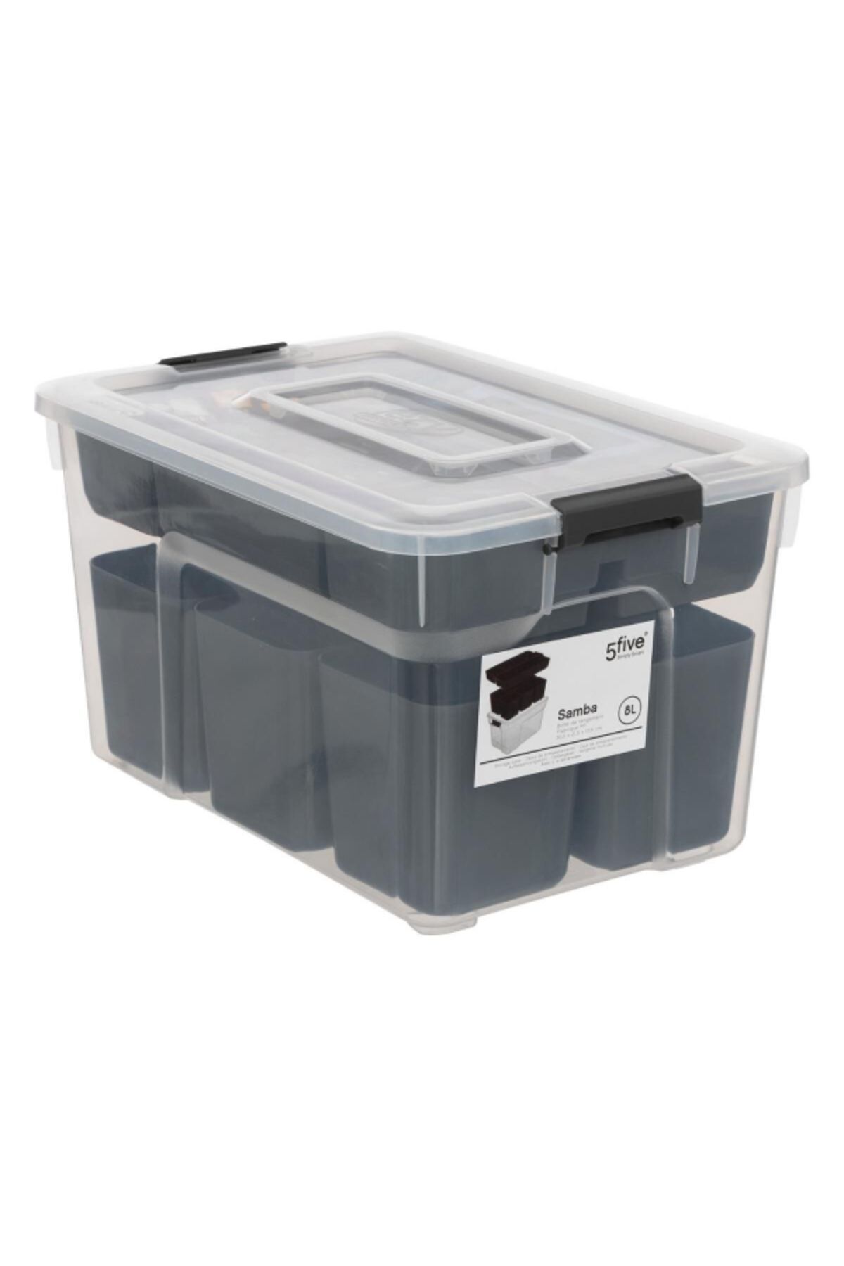 Five Simply Smart-Samba Durable Polypropylene Storage Compartment Box 8 Liter 2