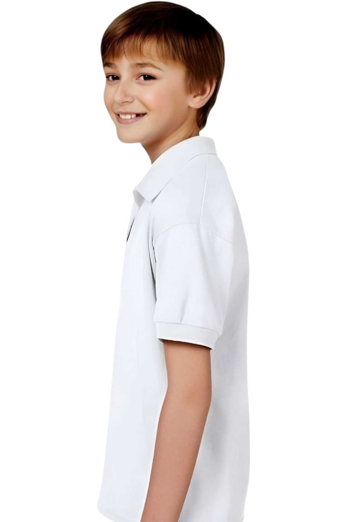Uniquetrenders Tricouri Polo Pentru Băieți, 100% Bumbac, 3 Cutii, Uniforme Casual Și Școlare Masculin - 12–13 years