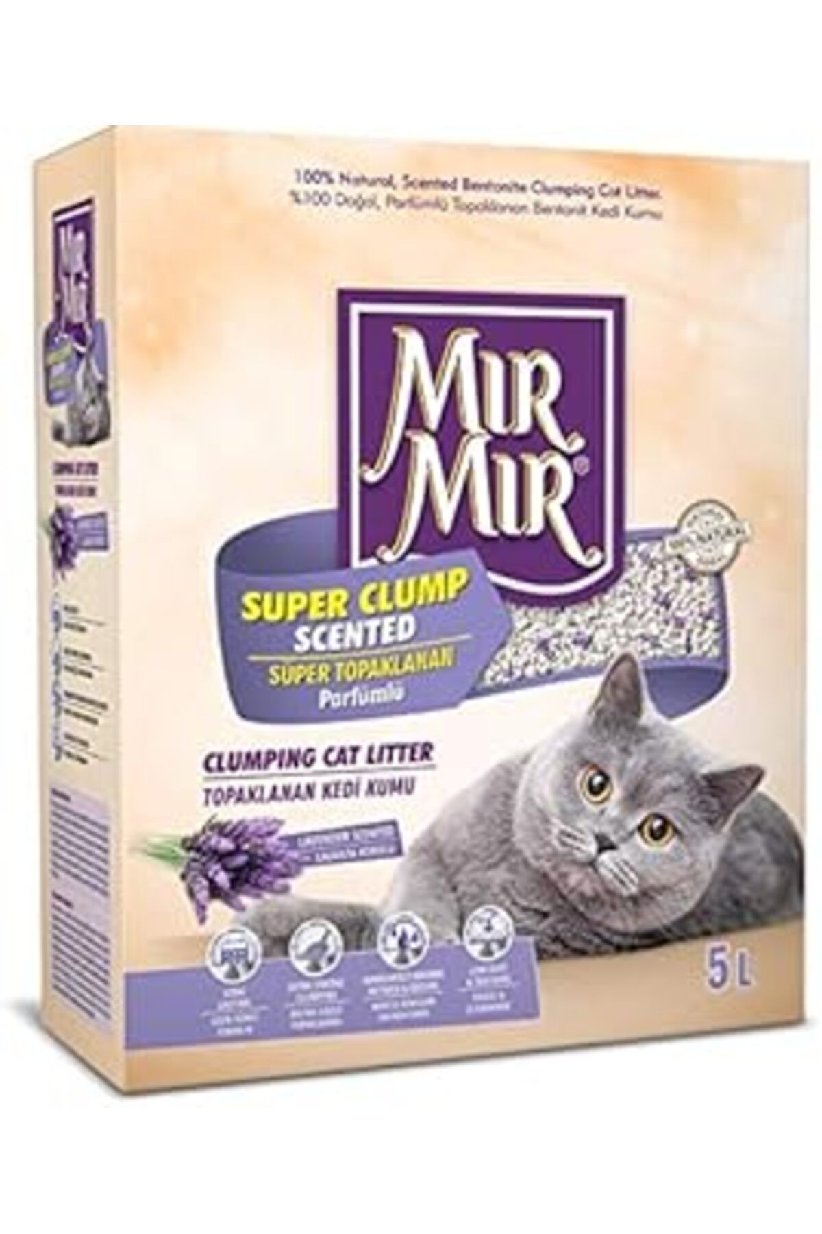 DENİZ Mırmır Süper Clump Premium Kutu Kumu 5 Litre