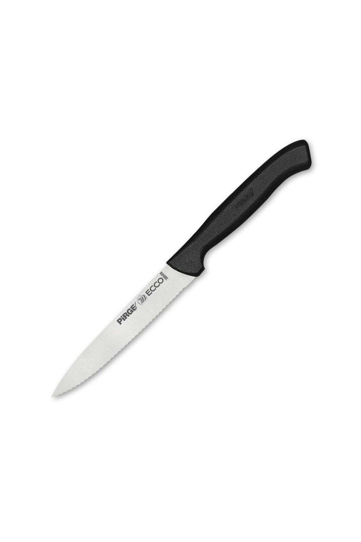OEM Pirge 38049 Ecco Tırtıklı Sebze, Et, Biftek Steak Bıçağı 12 cm - Siyah